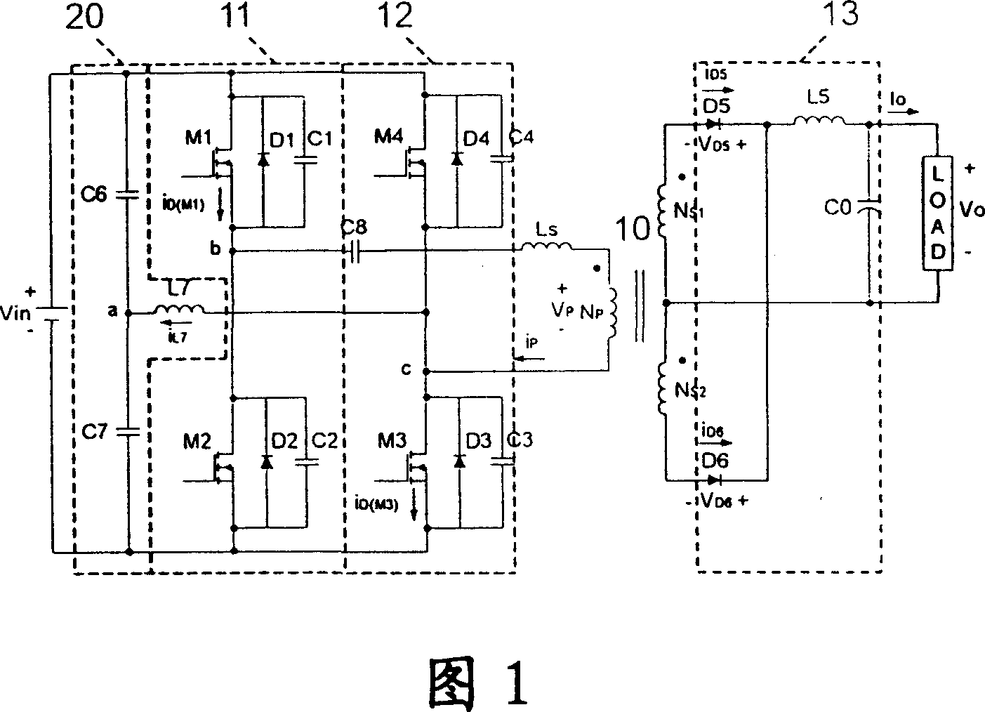 Soft switching phase-shift full bridge circuit