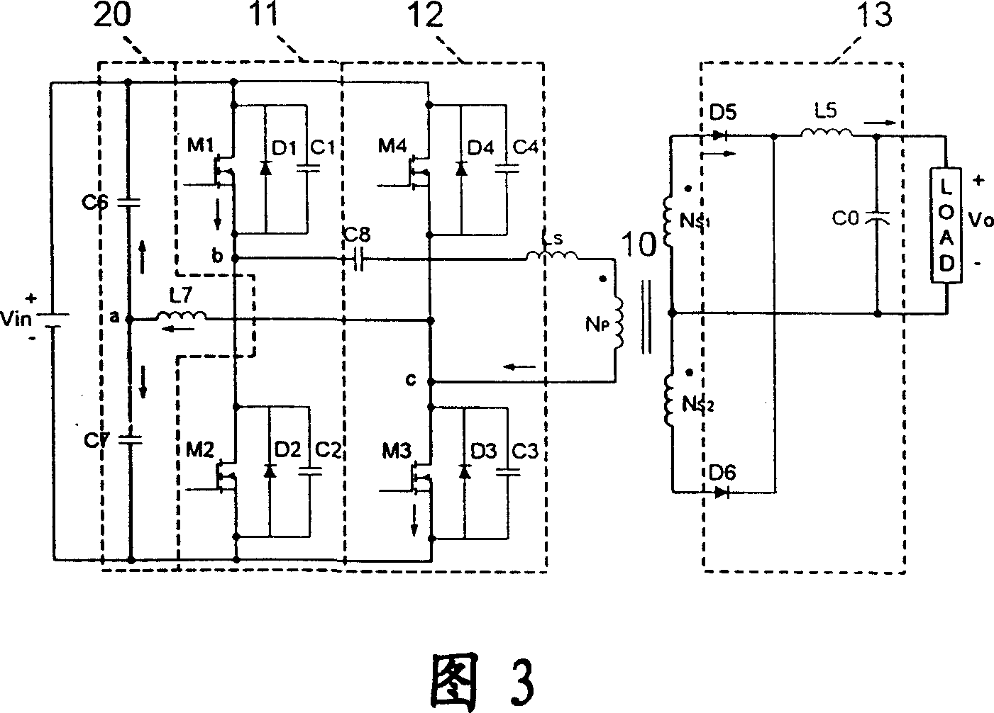 Soft switching phase-shift full bridge circuit