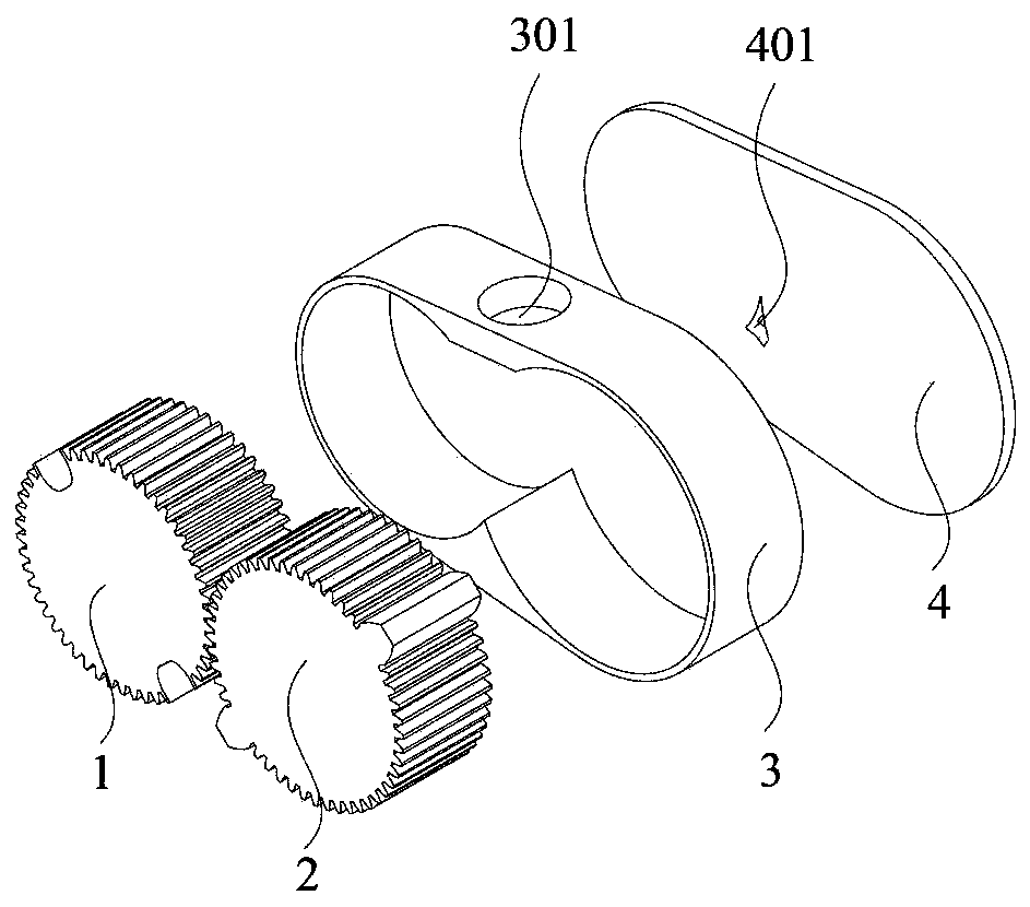 Exhaust port of composite gear tooth compressor and design method thereof