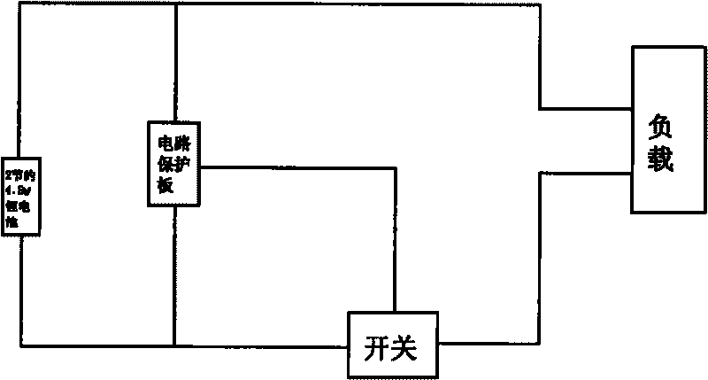 9V power supply device with circuit protecting board