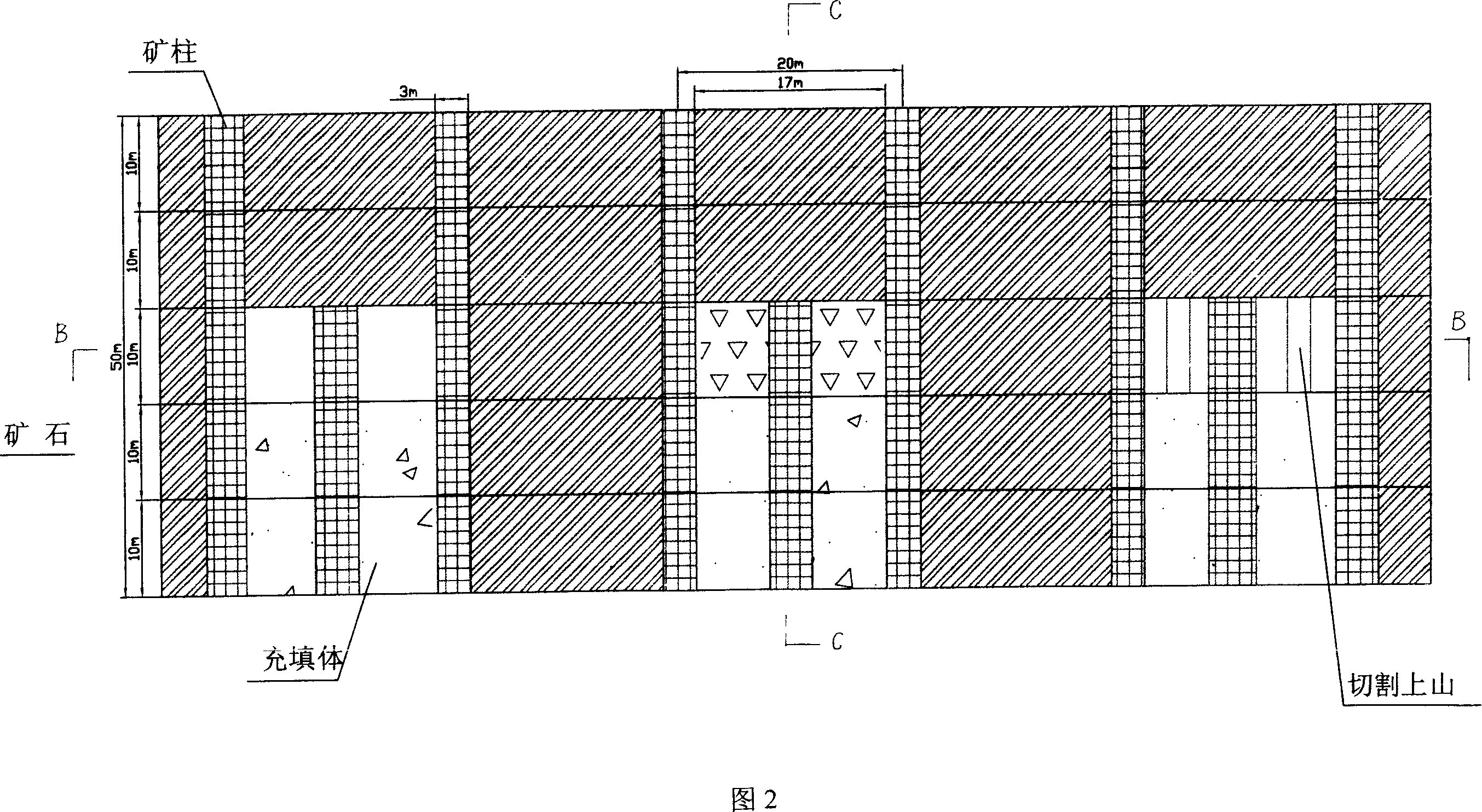 Phosphogypsum cementing and post-filling mining method and pulping technology thereof