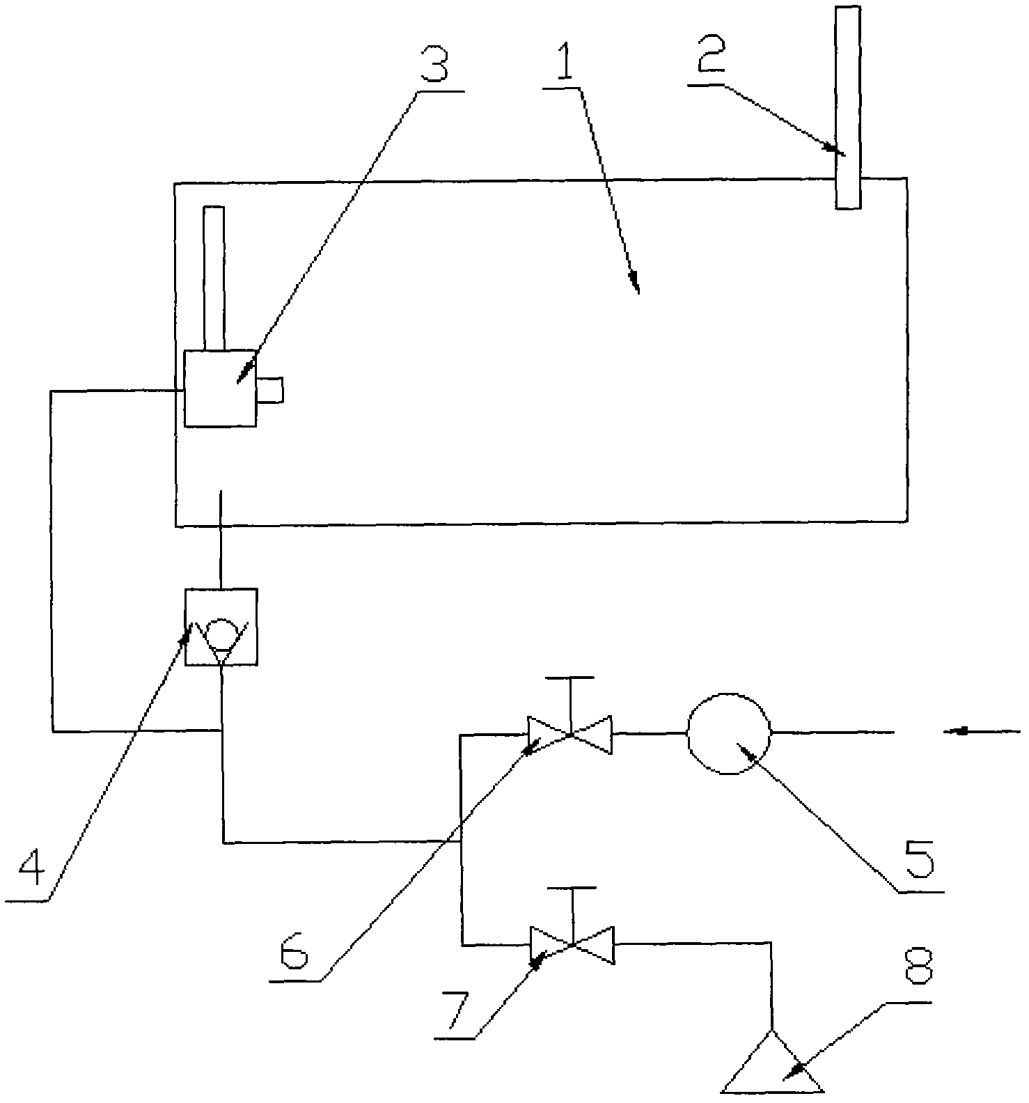 Novel solar water feeding and discharging device