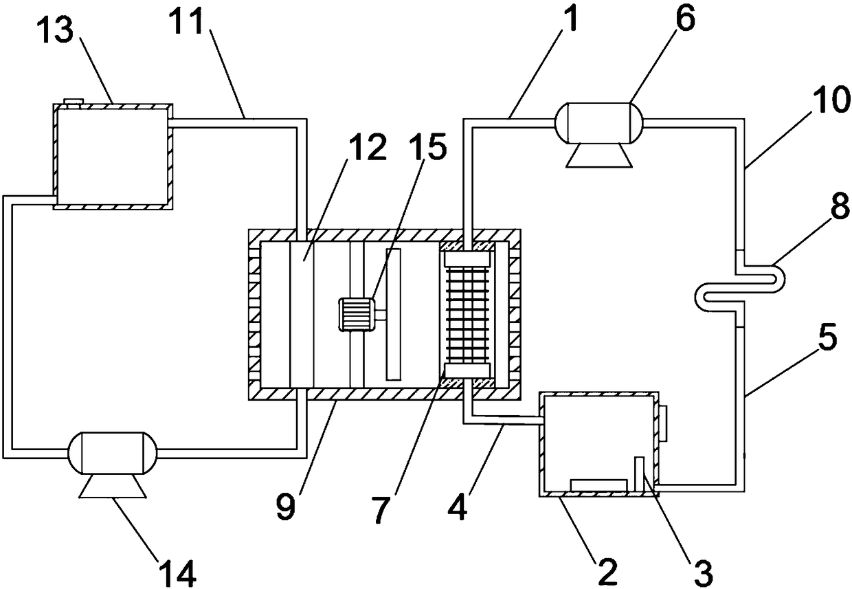 Efficient heat radiating device used for car engine