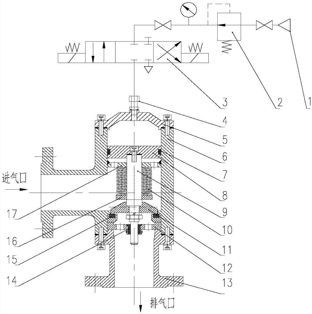 Separation type gas-control high-temperature pulse valve