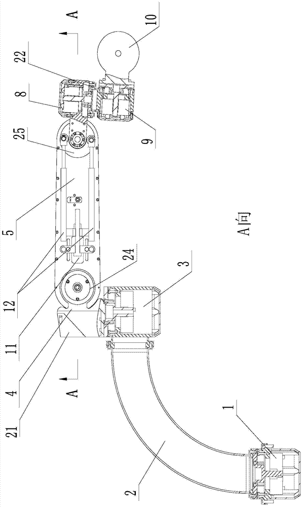 Position and posture adjusting passive manipulator for digestive endoscopy conveying robot