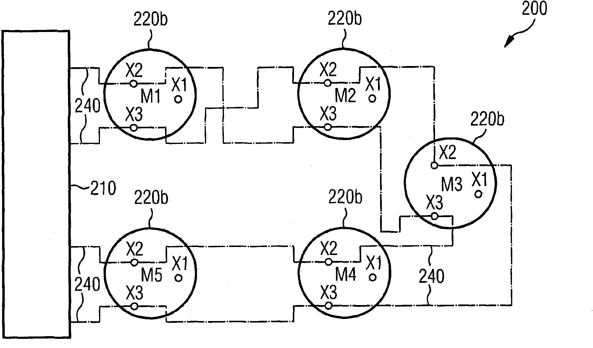 Interface for connecting a converter device to two-wire line