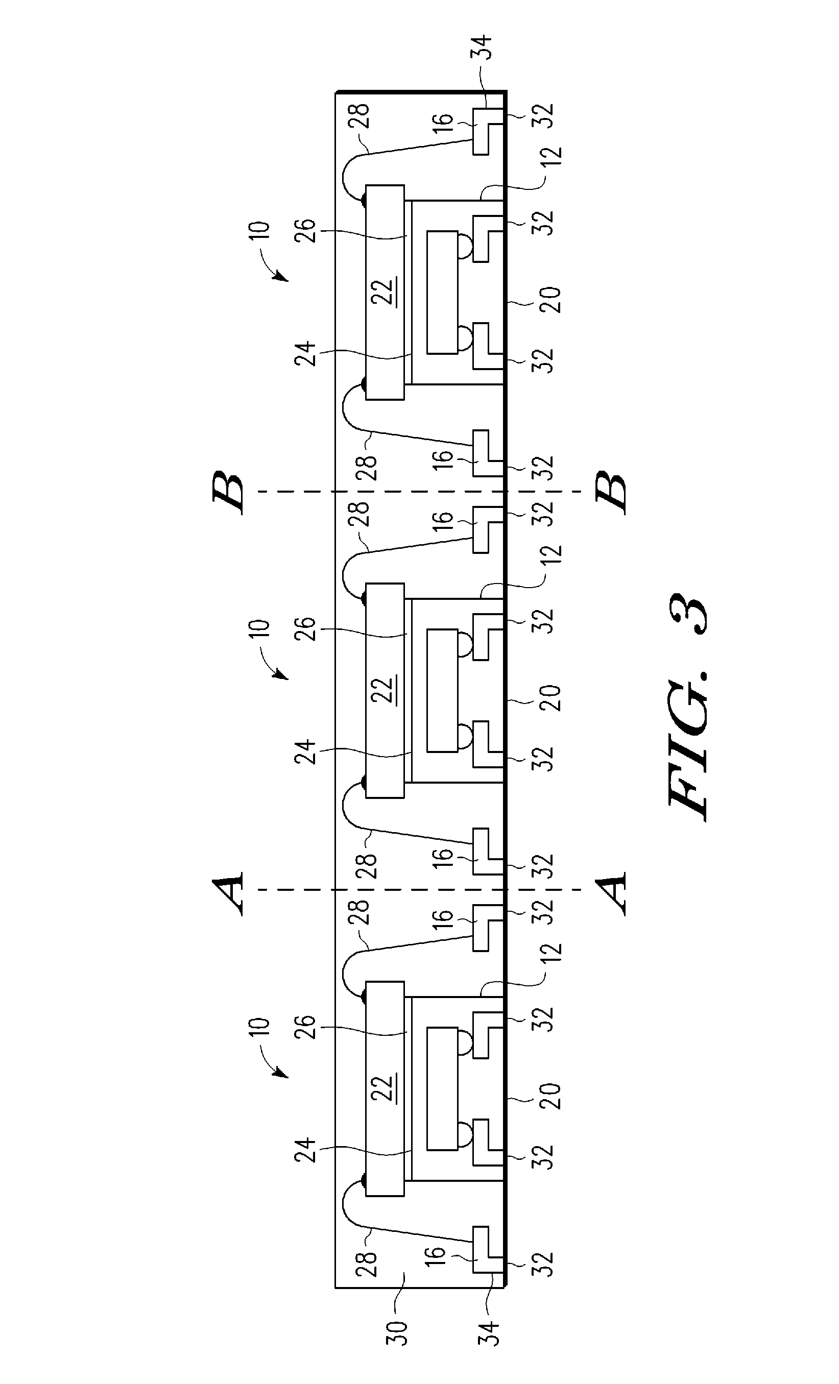 Array quad flat no-lead package and method of forming same