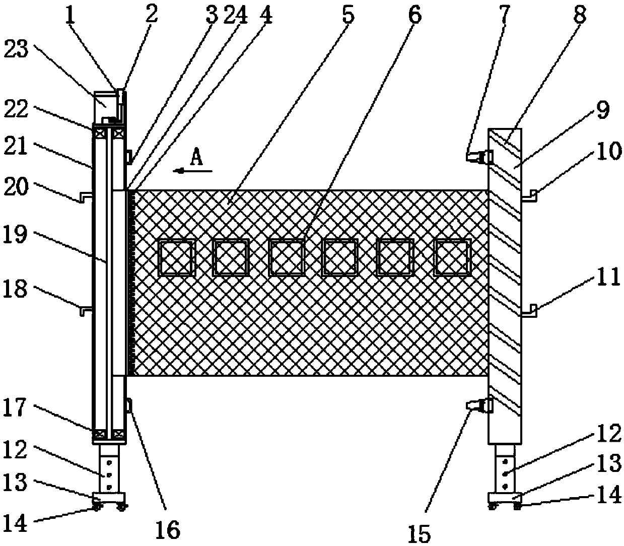 Portable protection fence for electric power engineering