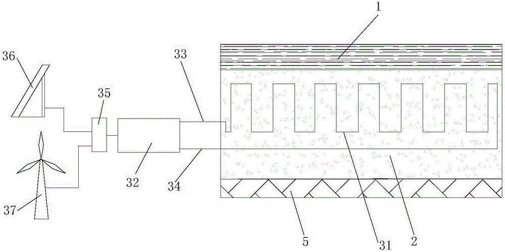 Energy-saving anti-icing pavement