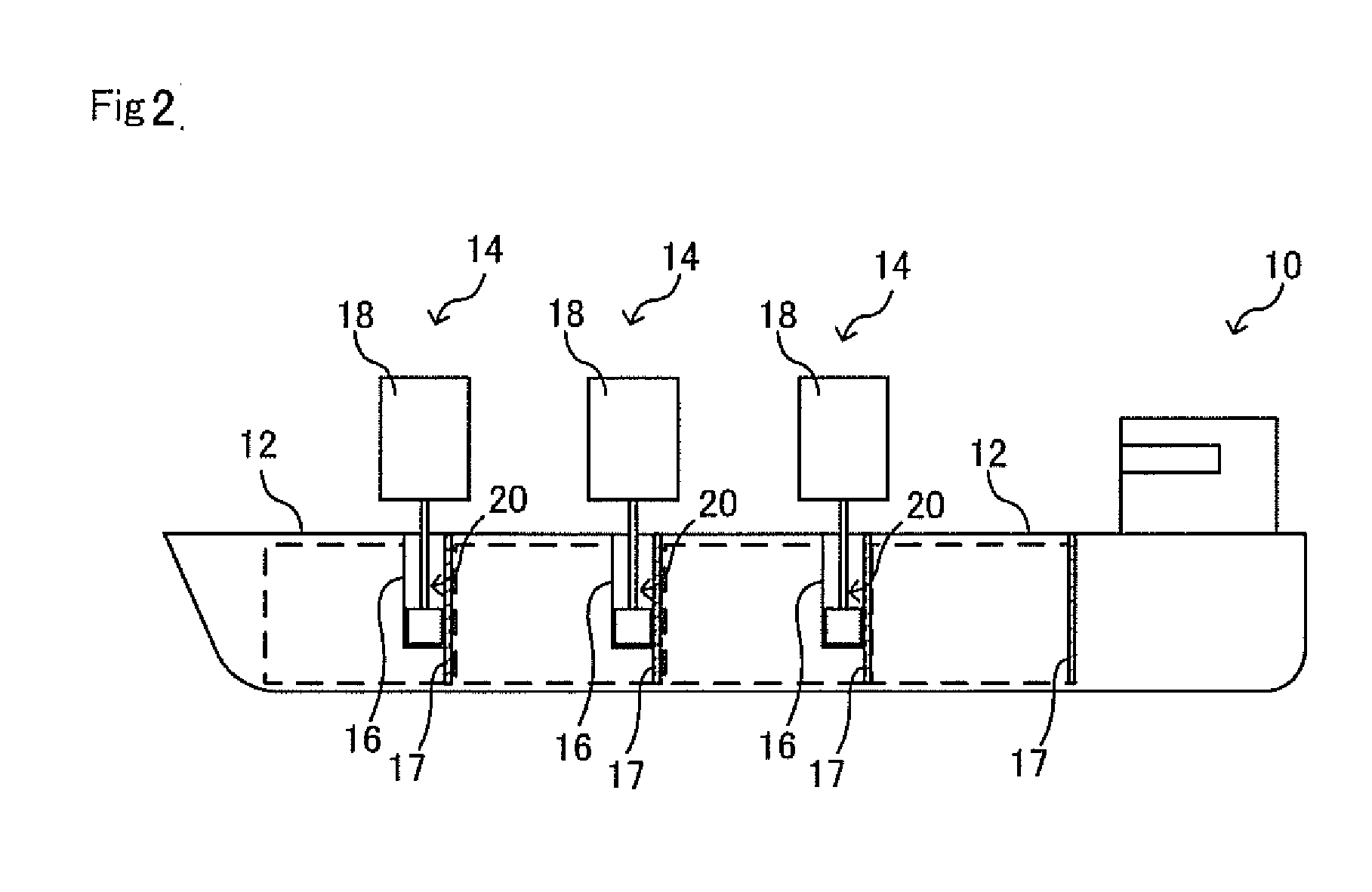 Power module for use in marine vessel, and wind-propelled vessel provided with said power module