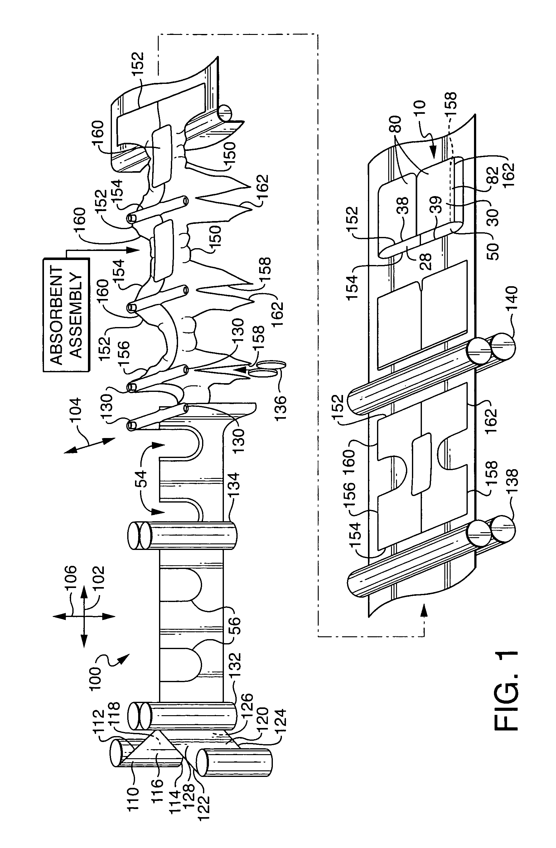 Process for making a garment having hanging legs