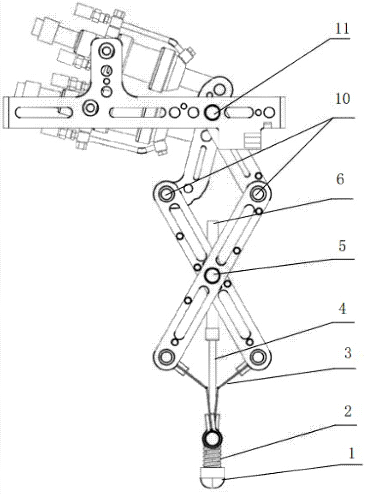 Leg buffer structure of walker