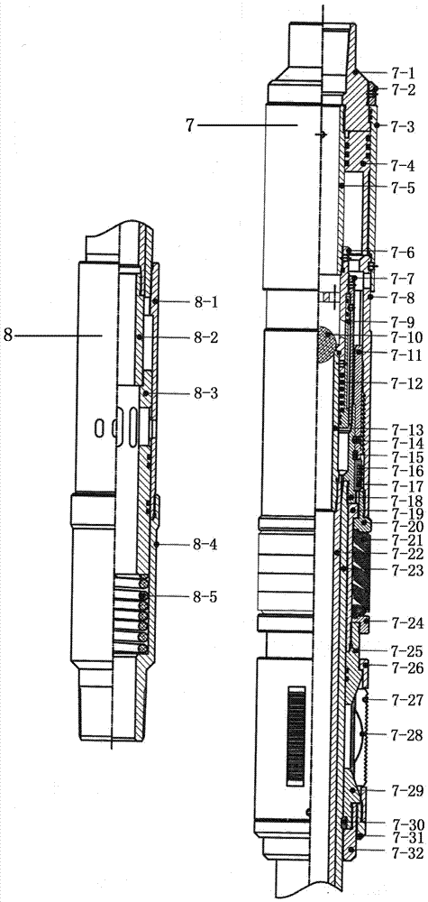 Steam flooding well production string and implementation method