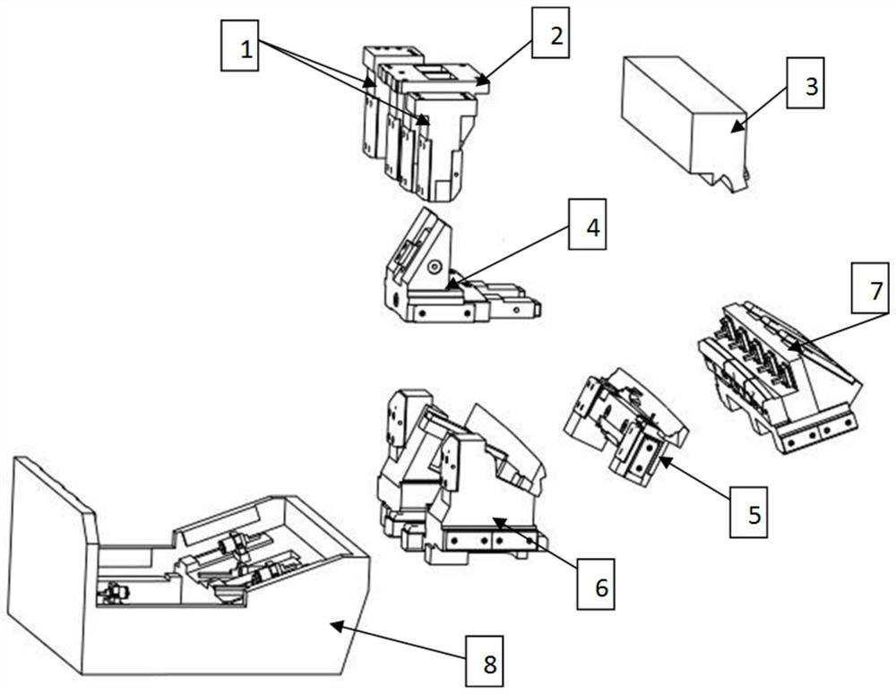 Multi-run automobile covering part mold trimming device