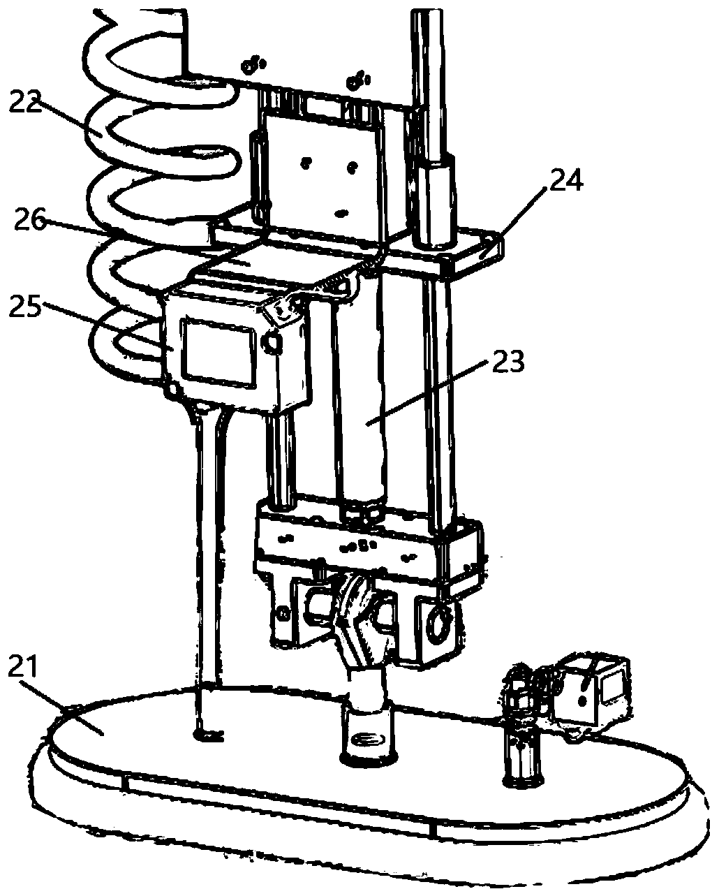 Safety lifting device for wind energy apparatus, and working method thereof