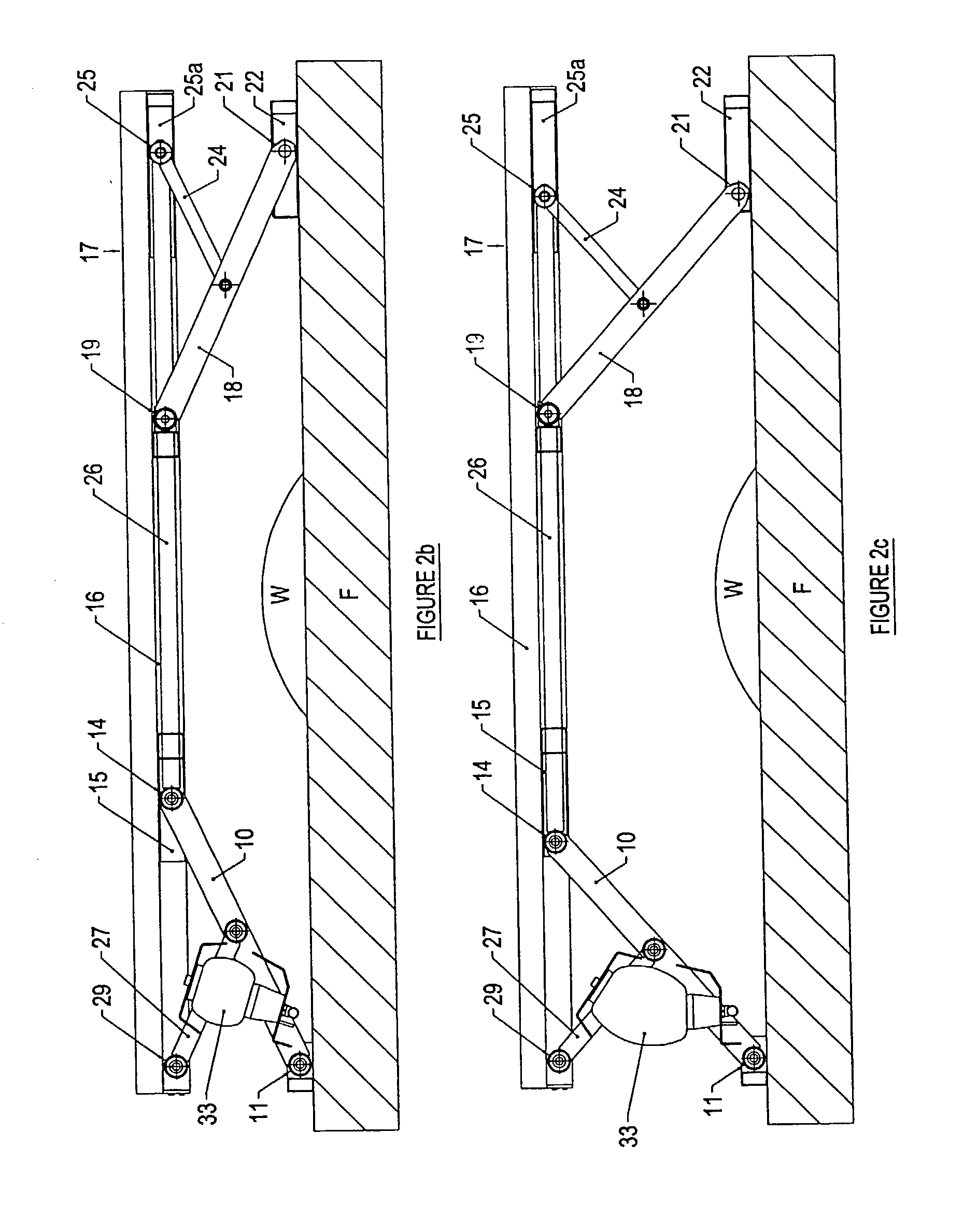 Stretcher suspension linkages