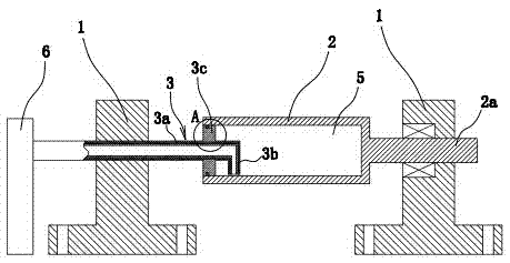 Cooling device of plastic thin film processing device