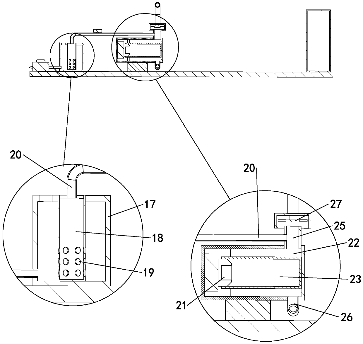 Production and processing device for composite coating