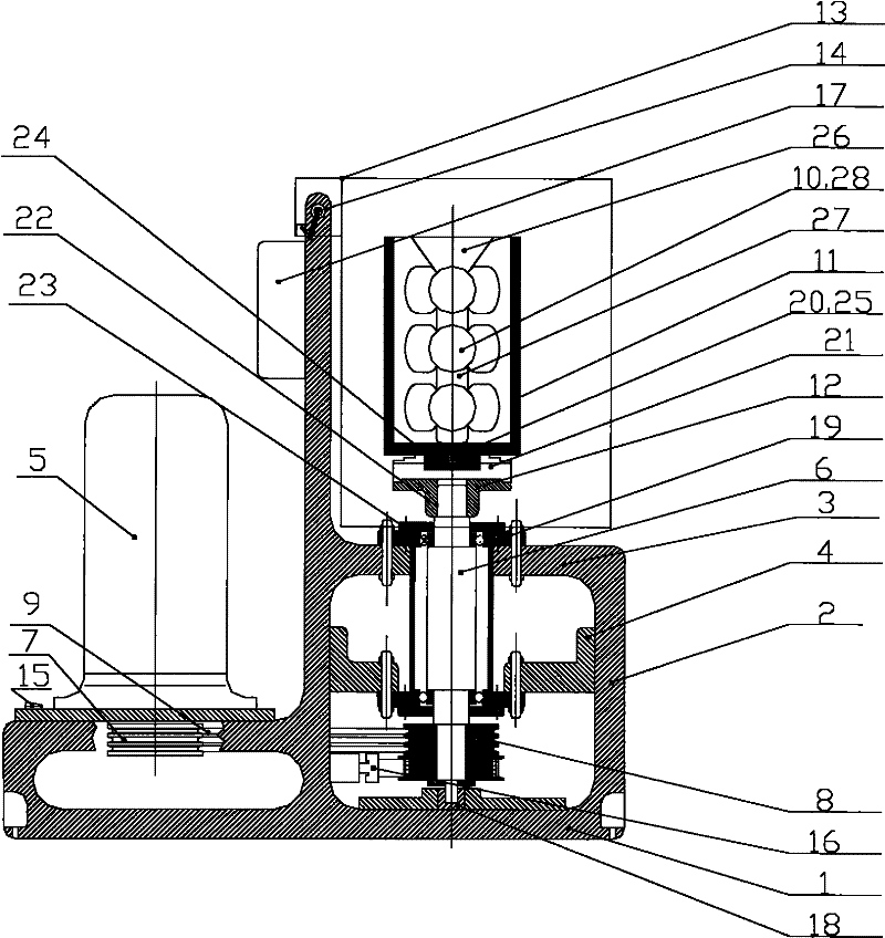 Vertical type centrifugal casting device of thin-wall alloy steel