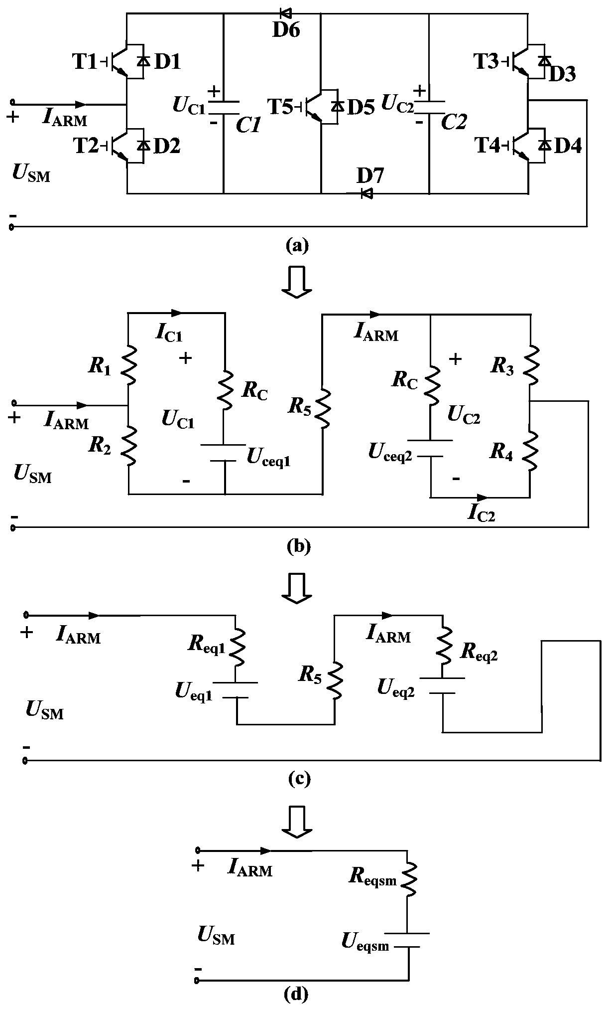 CDSM-MMC electromagnetic transient overall modeling method and device based on weight method