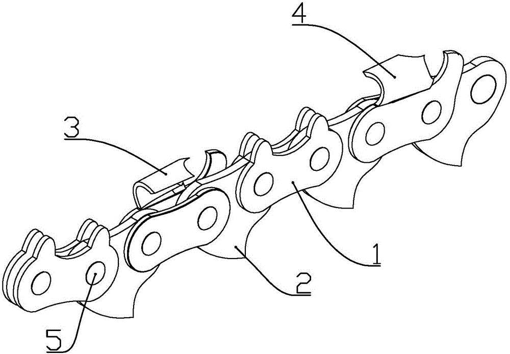 Saw chain of felling saw