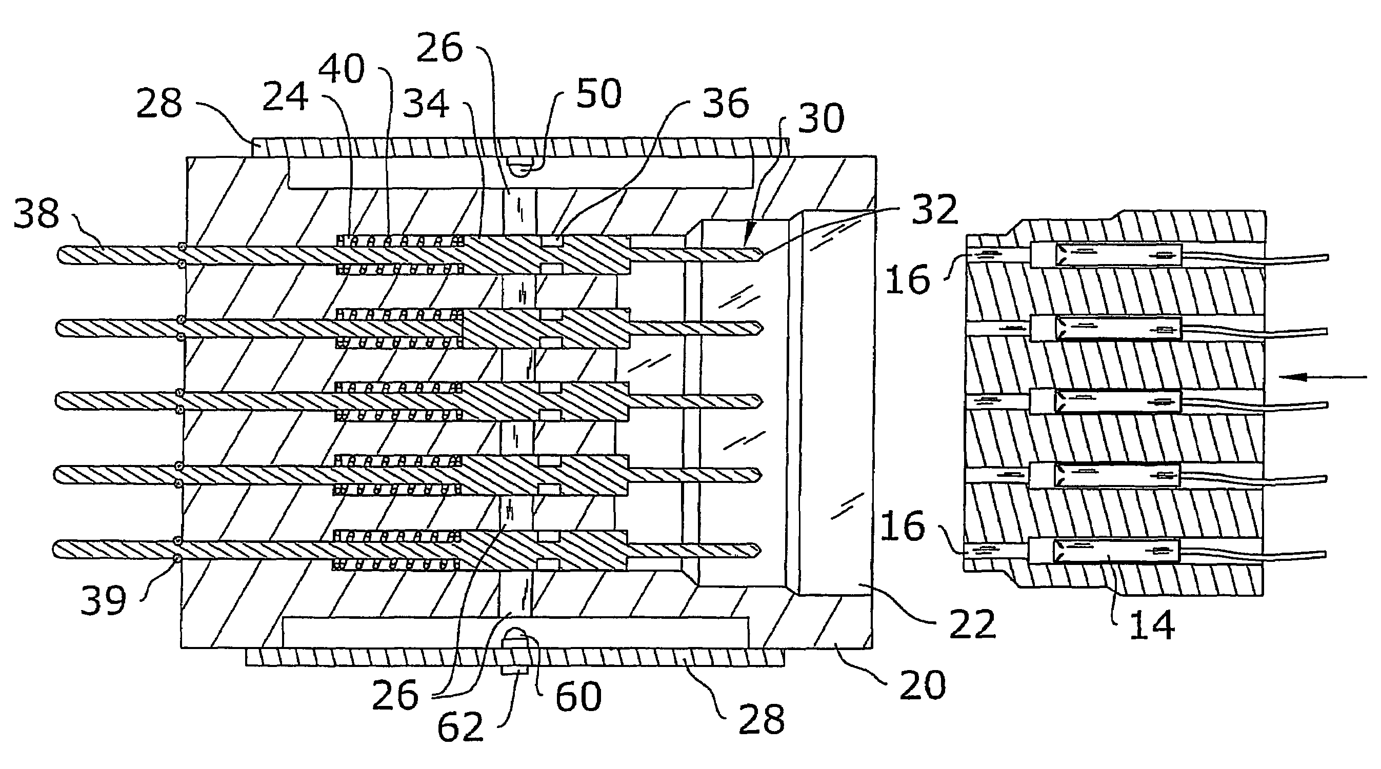 Low pin testing system