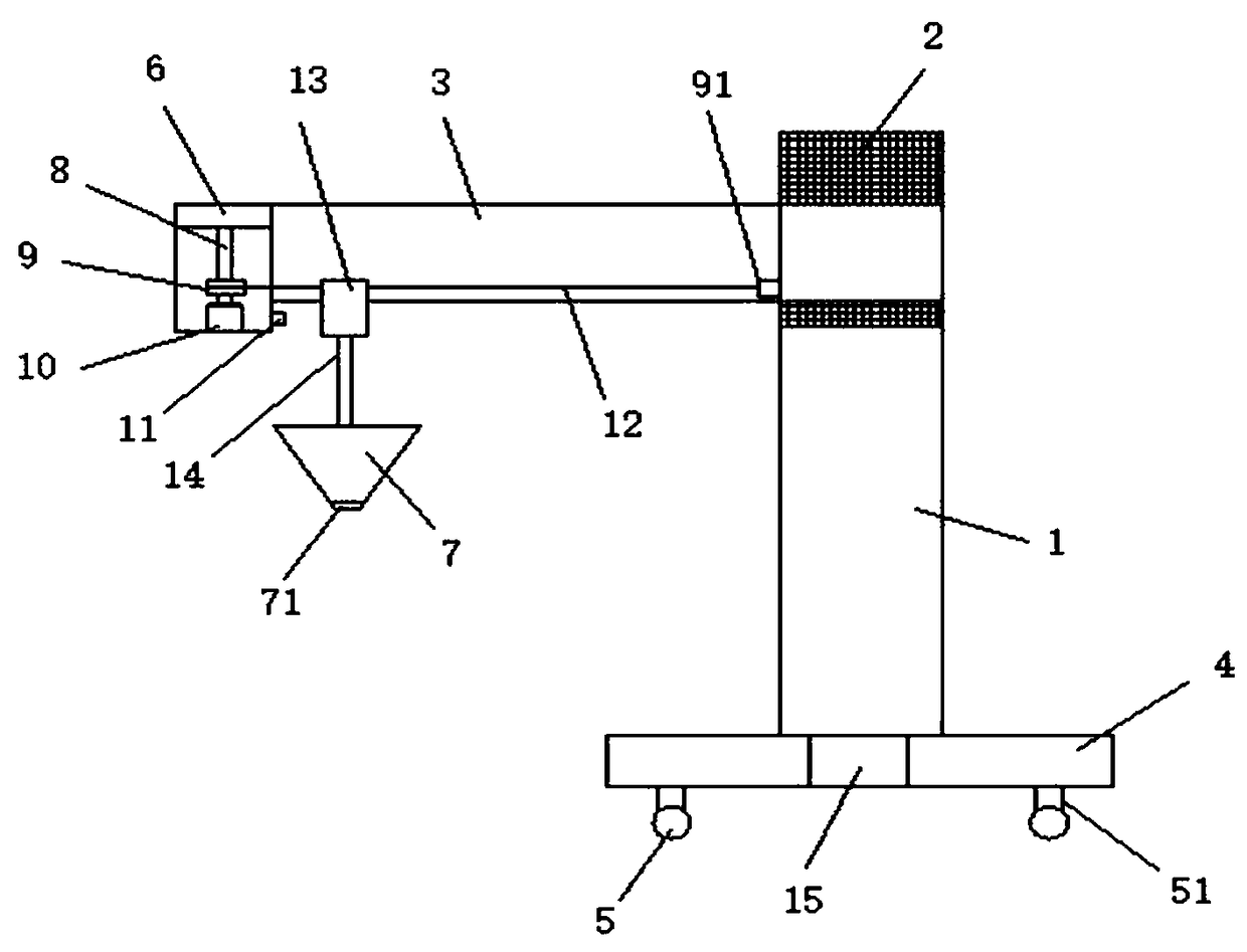 Feeding machine suitable for agaricus bisporus cultivating