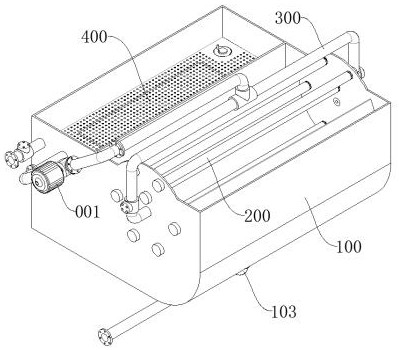 A periodic self-feeding water washing filter desizing machine