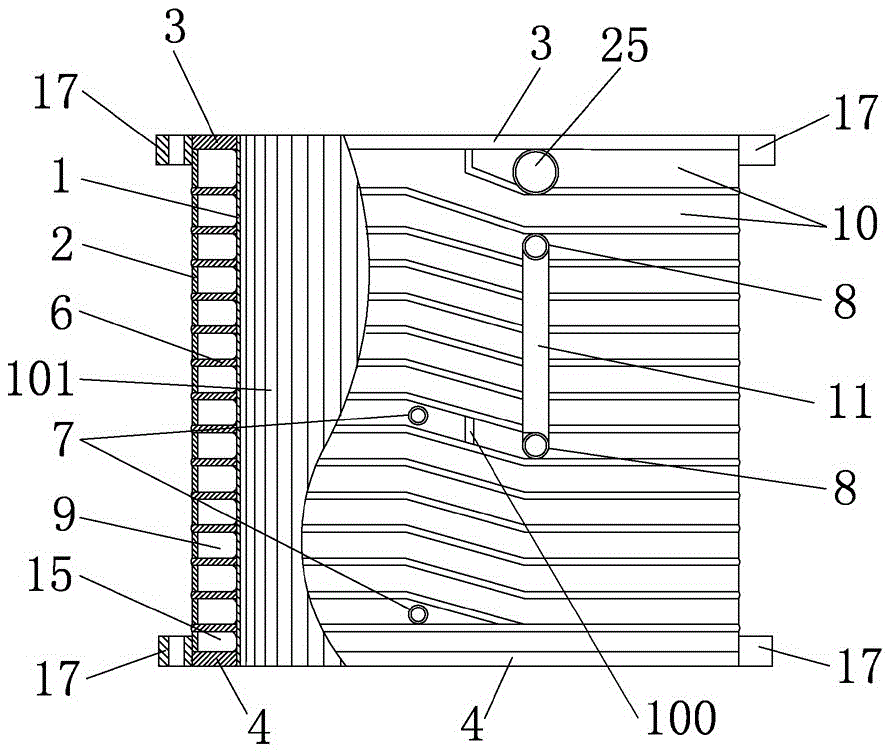 A seawater flake ice machine evaporator