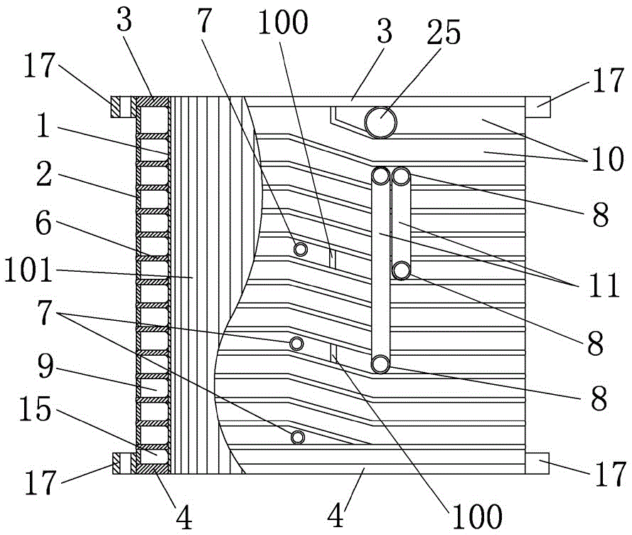 A seawater flake ice machine evaporator