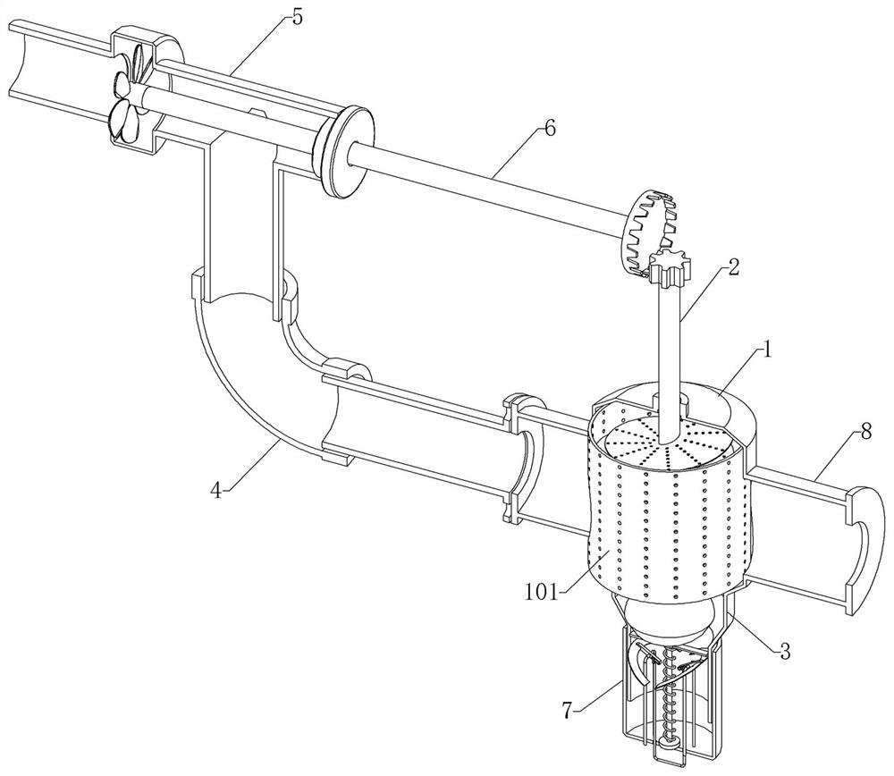 Water supply system with self-cleaning and filtering functions