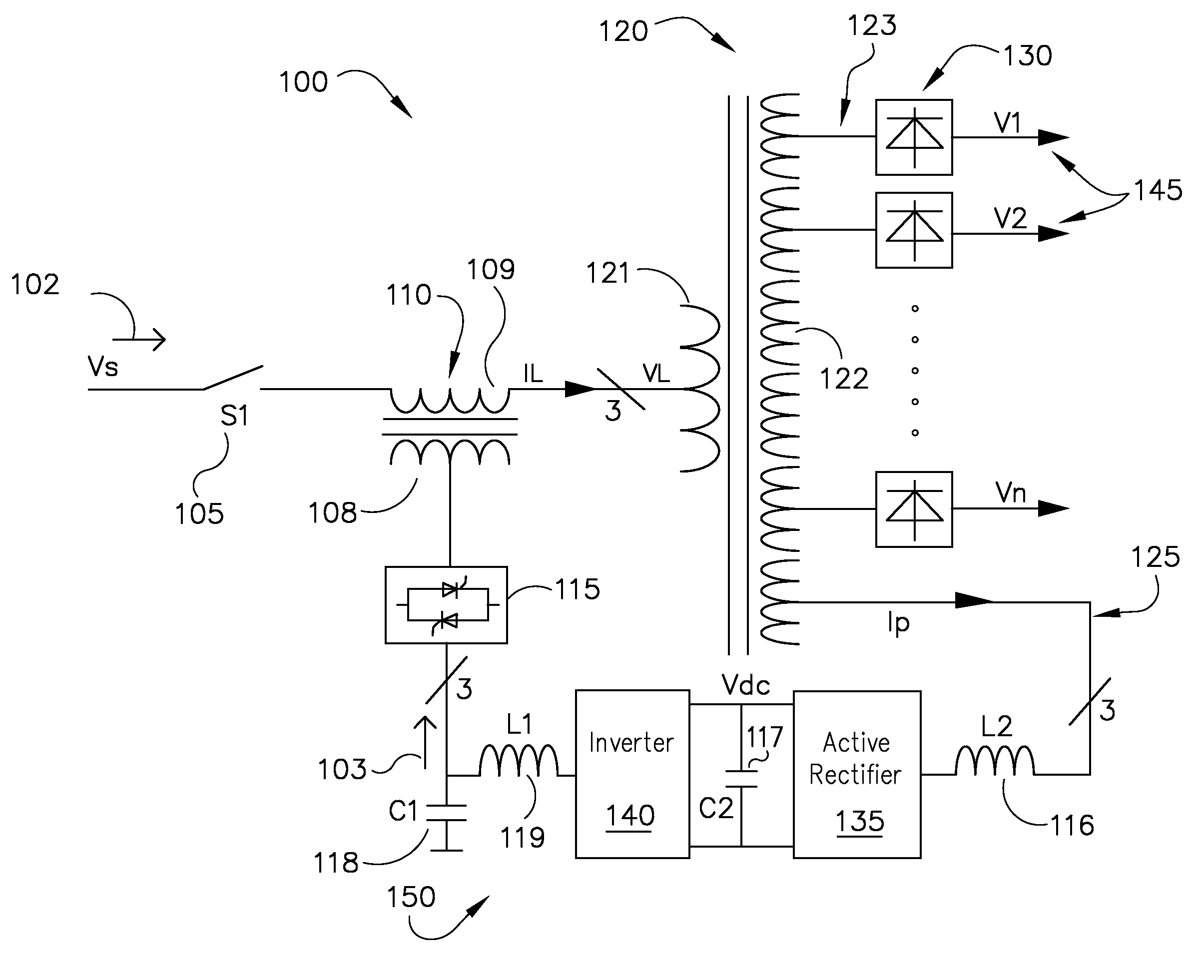 Power supply for supplying multi-channel, stable, isolated DC power and method of making same