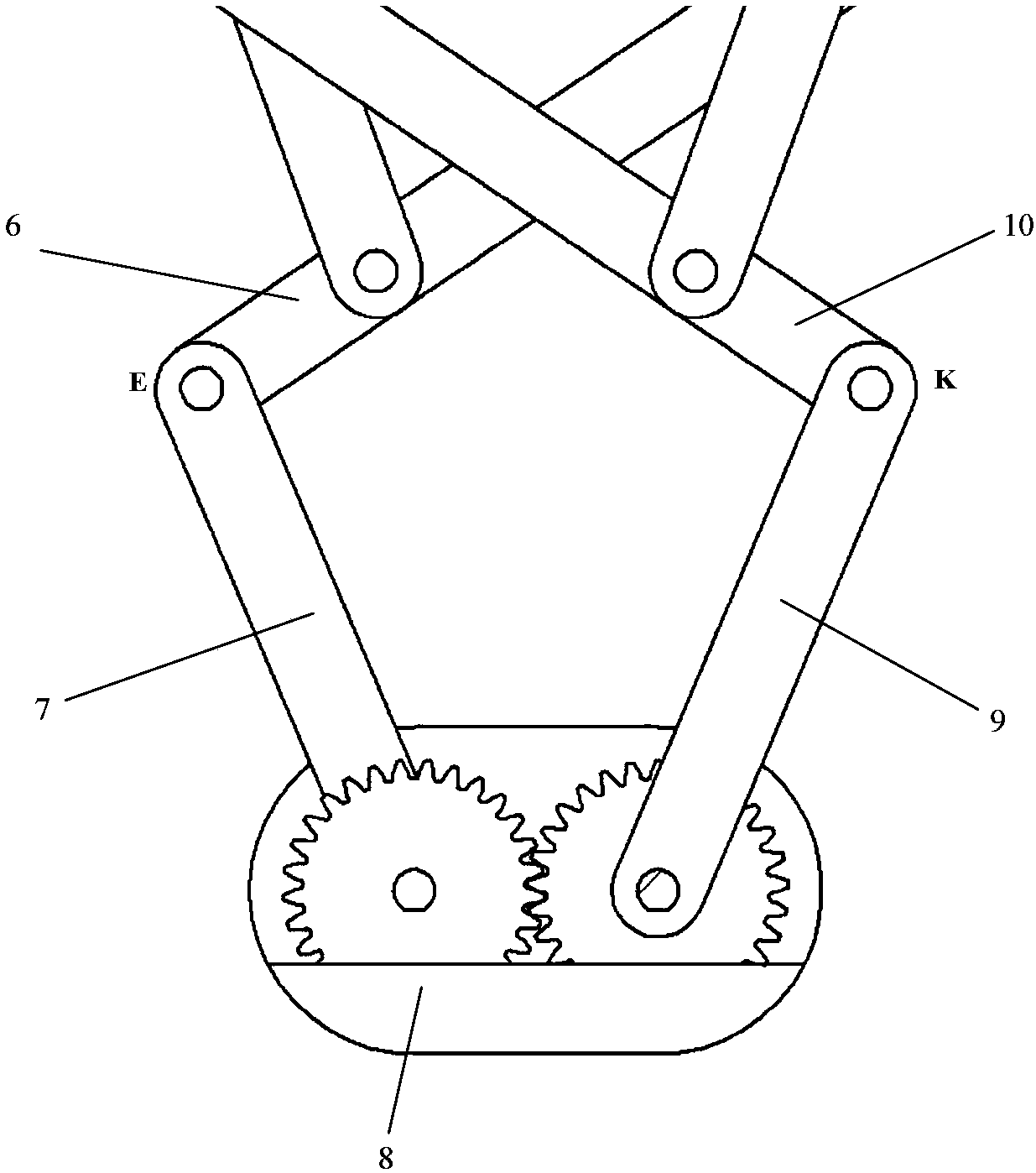 Single-degree-of-freedom energy storage and release integrating bionic jumping mechanism