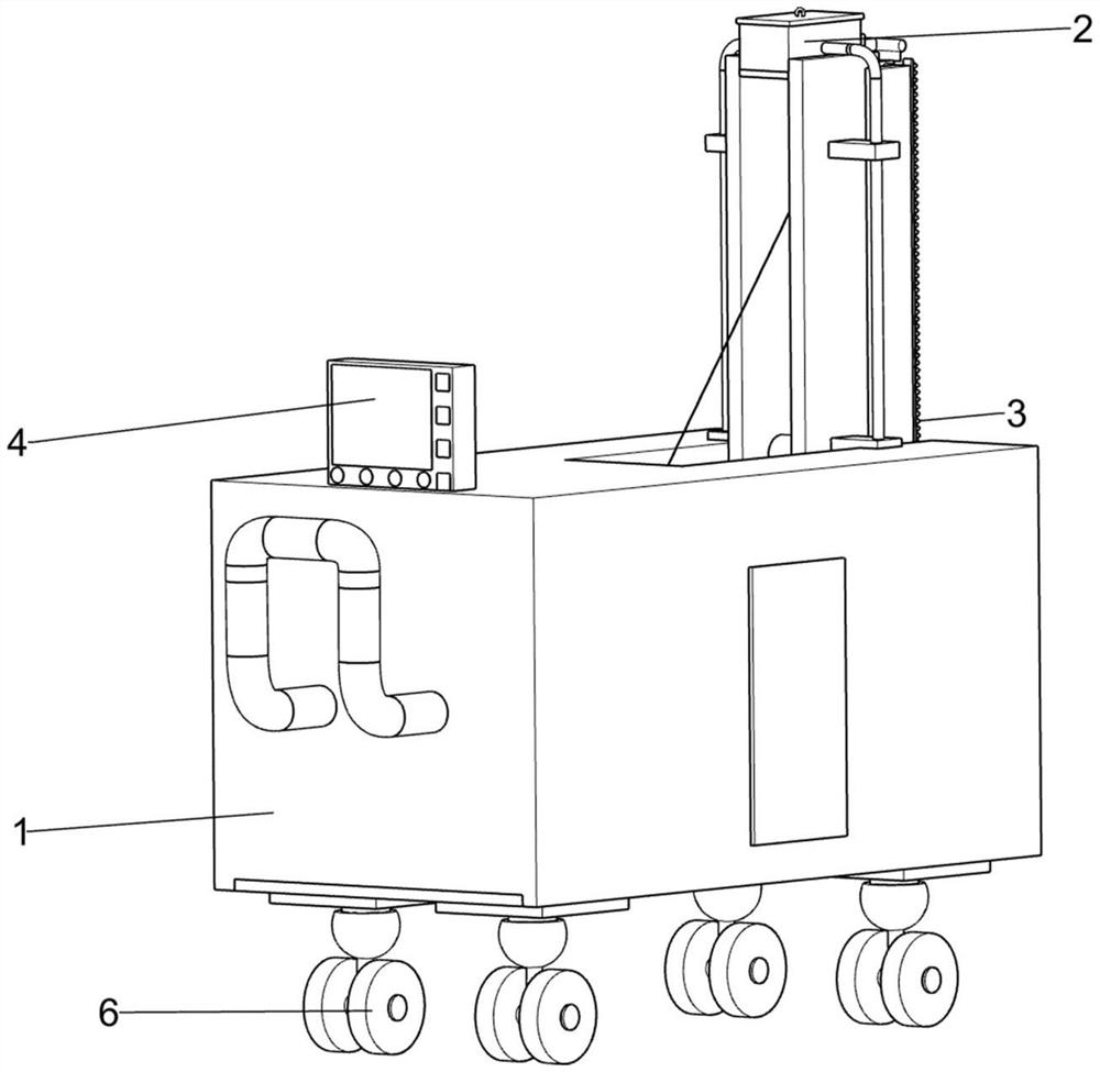 Multi-angle pit filling, material supplementing and wall painting device