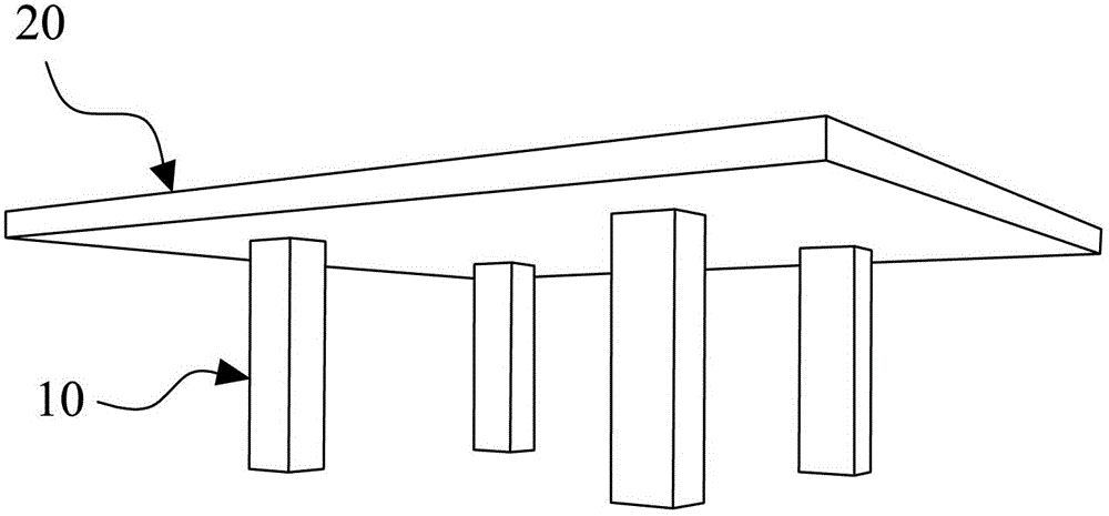 Well-type framed girder reinforced flat slab connecting structure