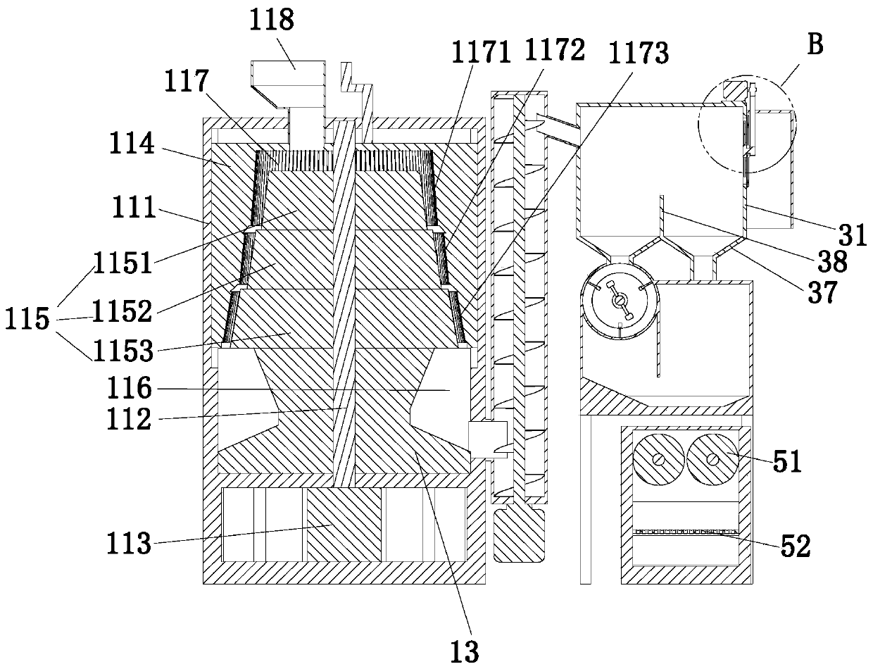 Wheat germ stripping device for laboratory