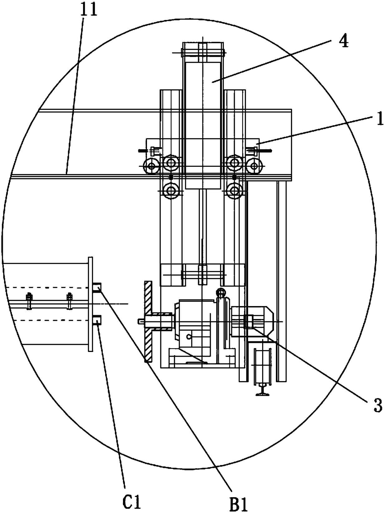 A kind of automatic turning equipment for cement utility pole manufacturing mold