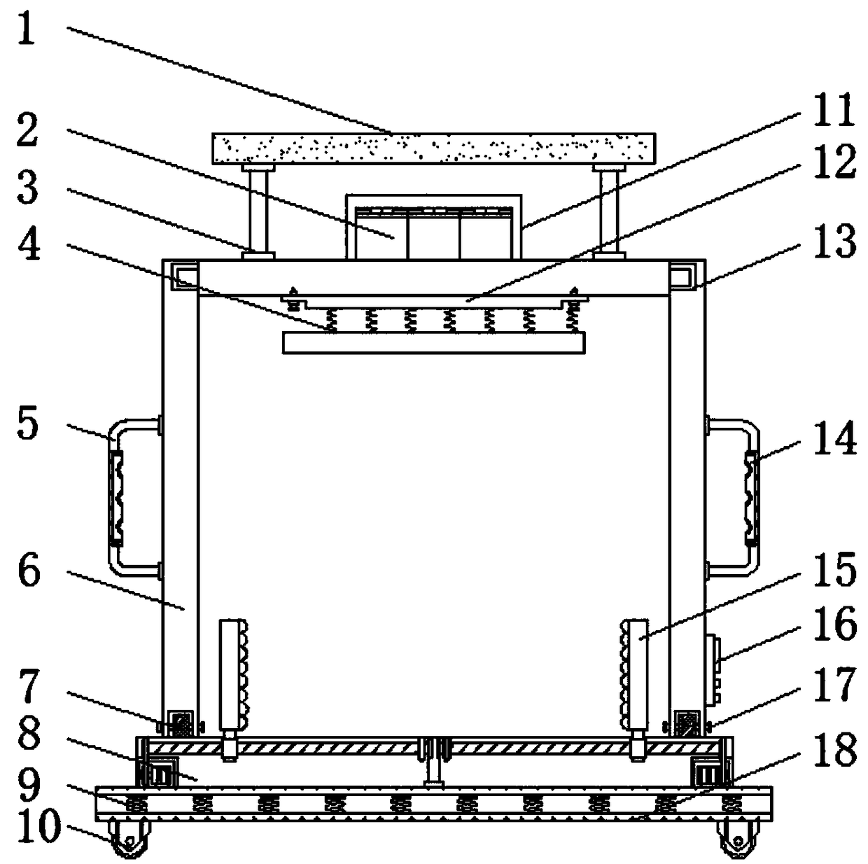 Cooler fixing frame convenient to demount and move