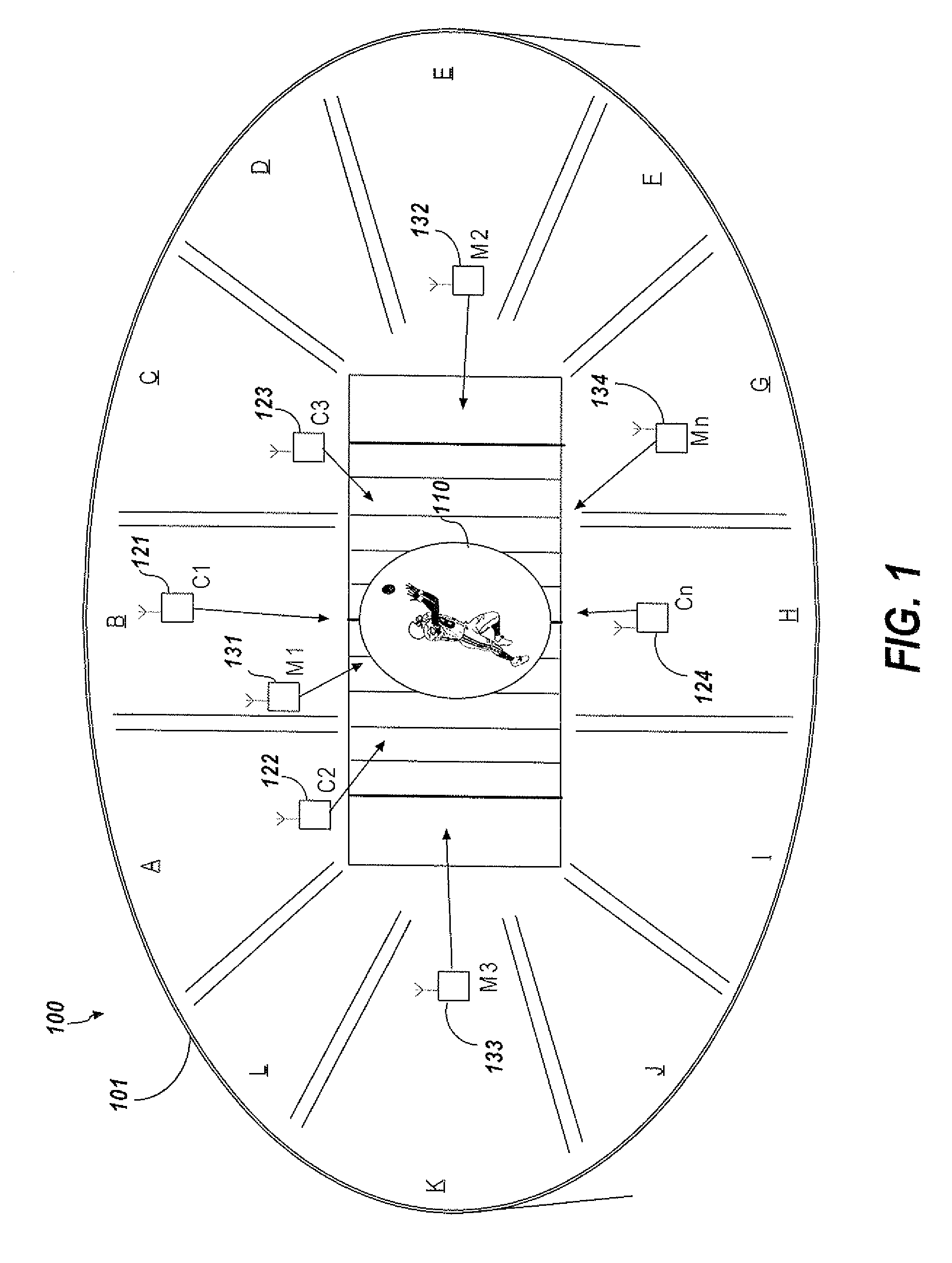 Providing multiple video perspectives of activities through a data network to a remote multimedia server for selective display by remote viewing audiences