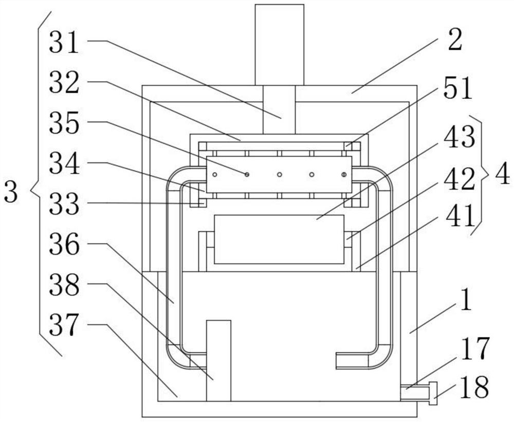 Cooling forming device for producing waterproof coiled material