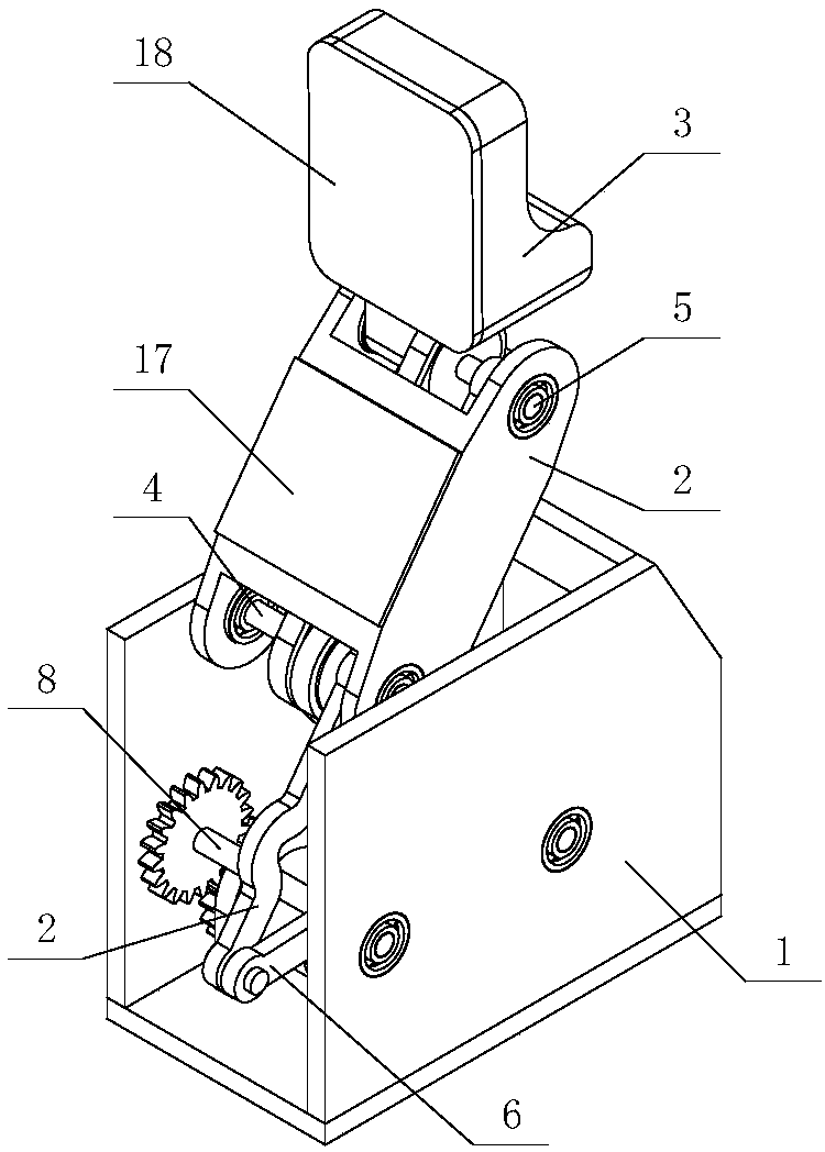 Connecting rod pulley linear flat clip perception adaptive robot finger device