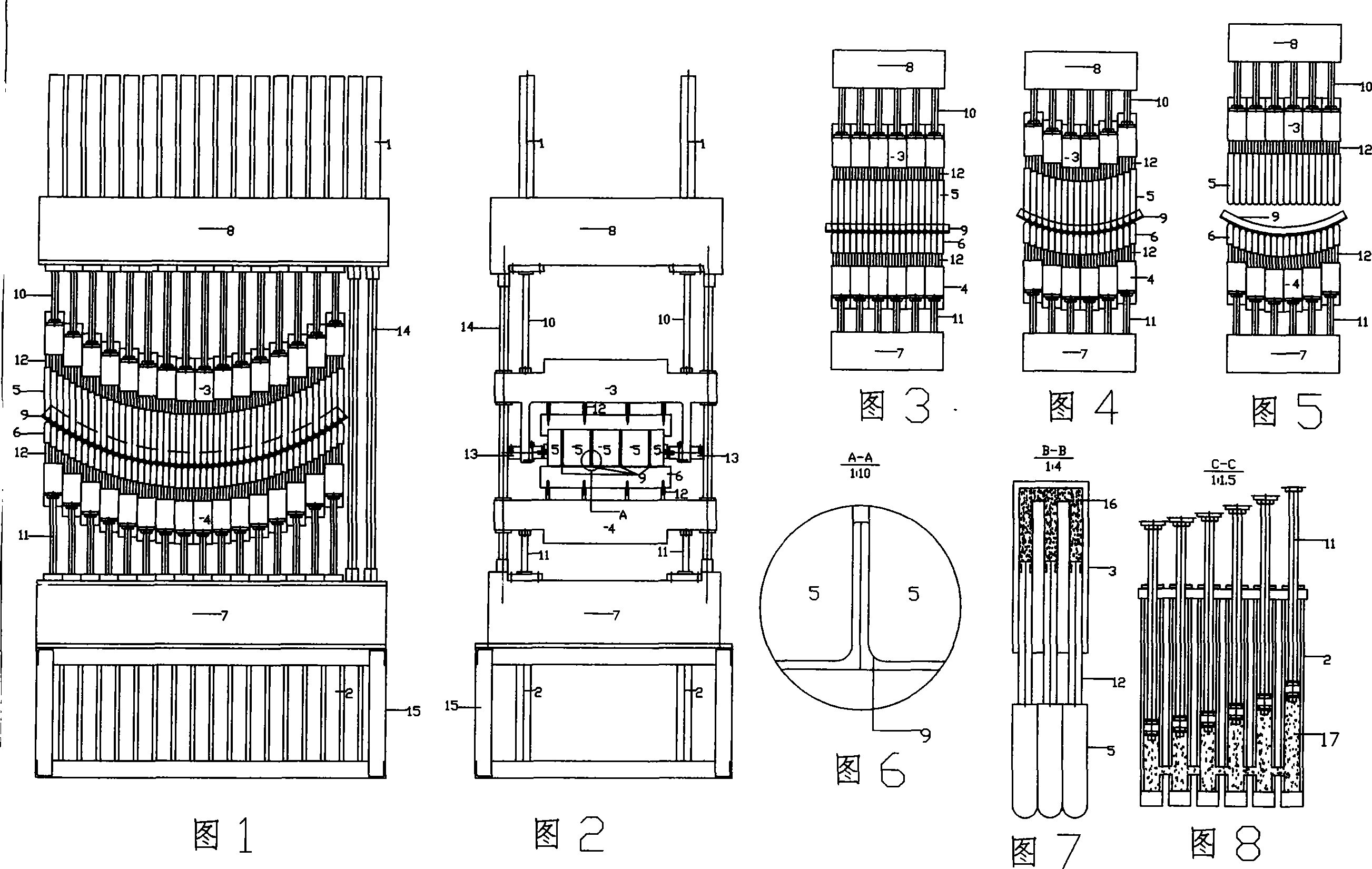 Sectional material dynamic controllable forming device