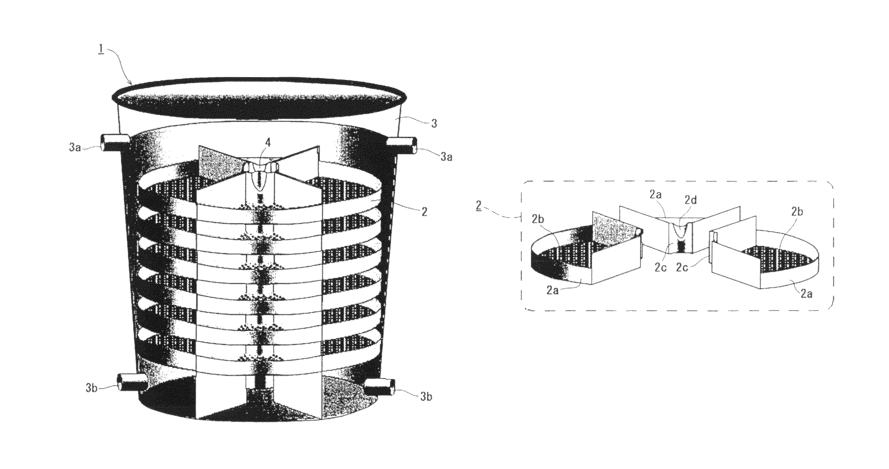 Device for farming benthic organisms such as bivalves