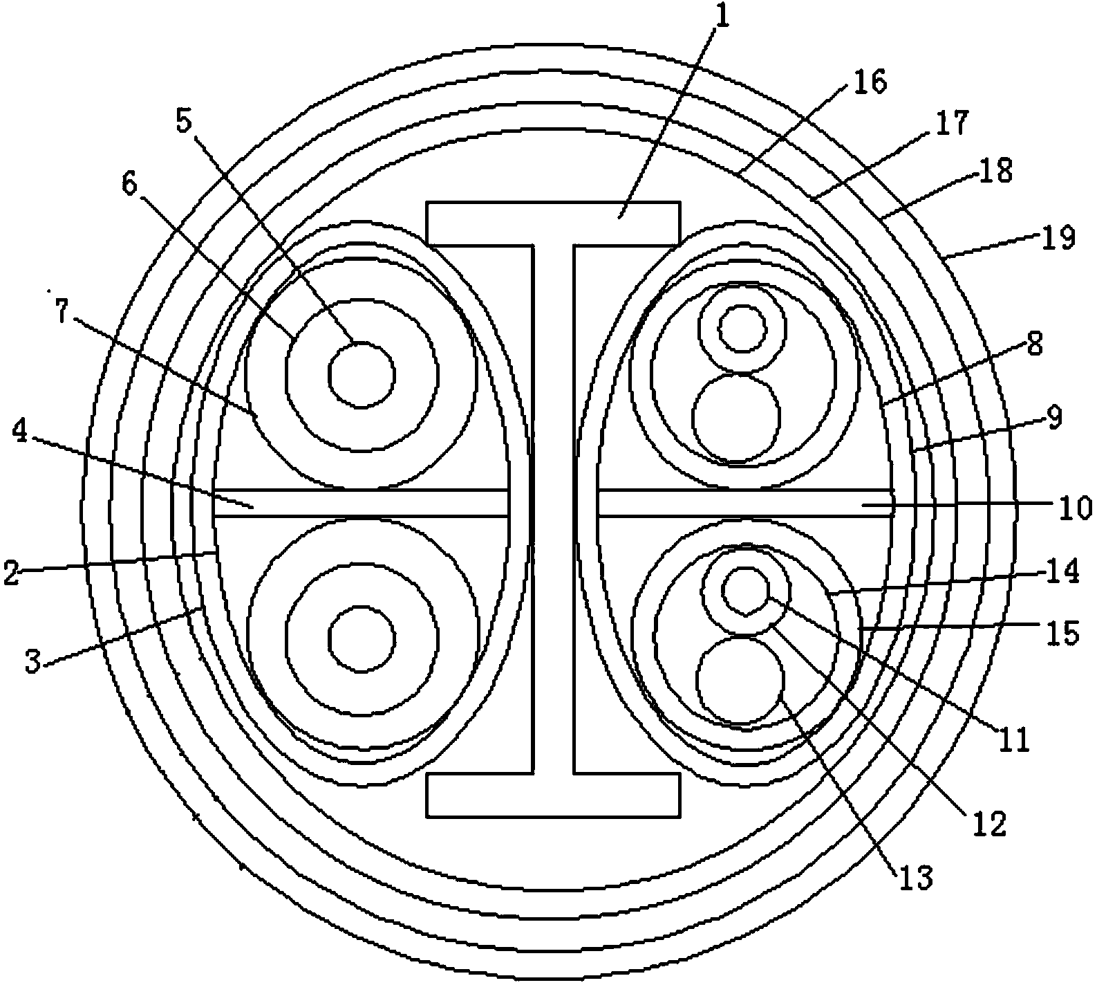 Wind energy anti-torque cable