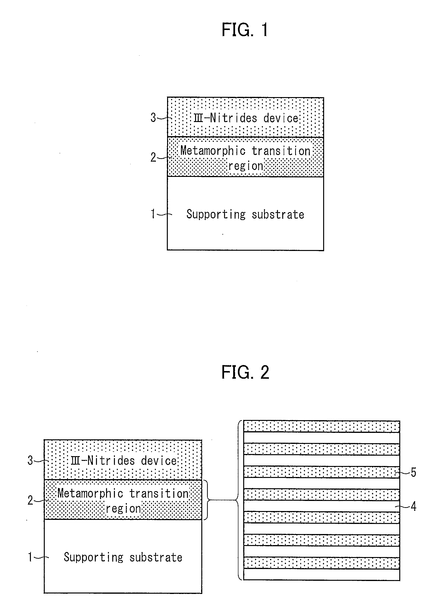 Metamorphic substrate system, method of manufacture of same, and iii-nitrides semiconductor device