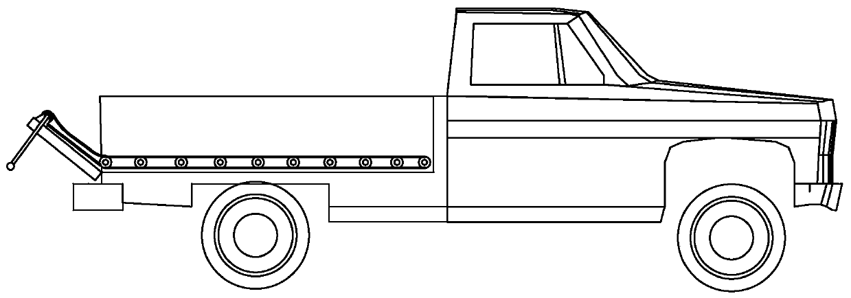 Auxiliary unloading device for light truck