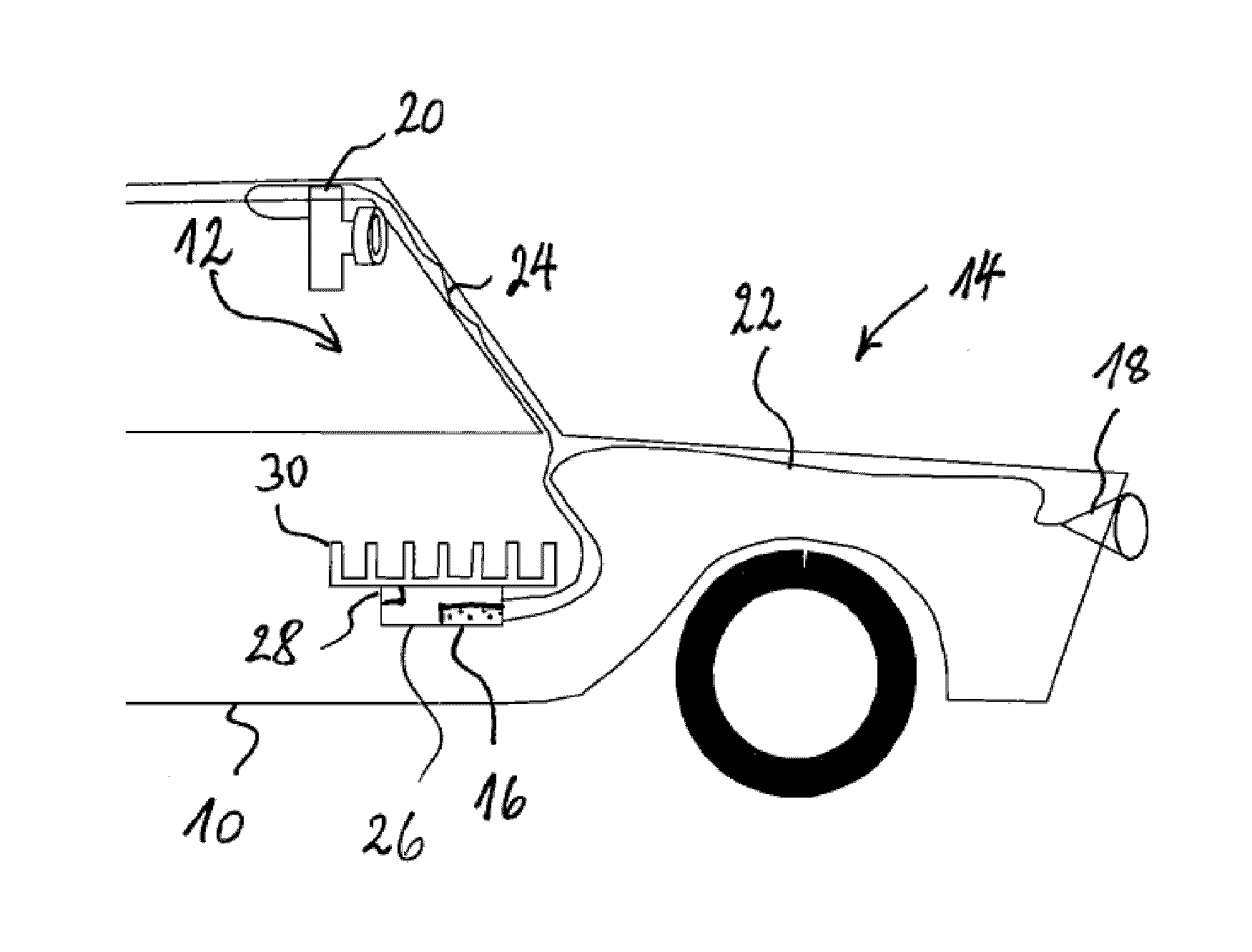 Driver assistance system comprising an optical detector with active scene illumination