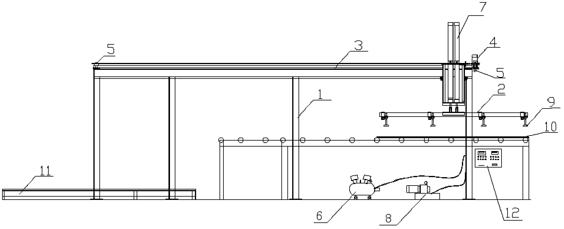 System device for automatic sucking-up handling plates