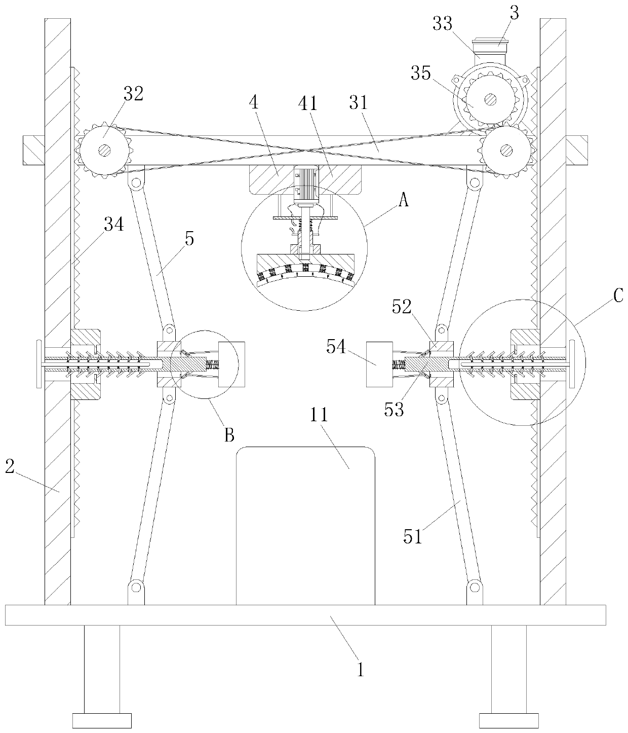 Polishing device for communication equipment production