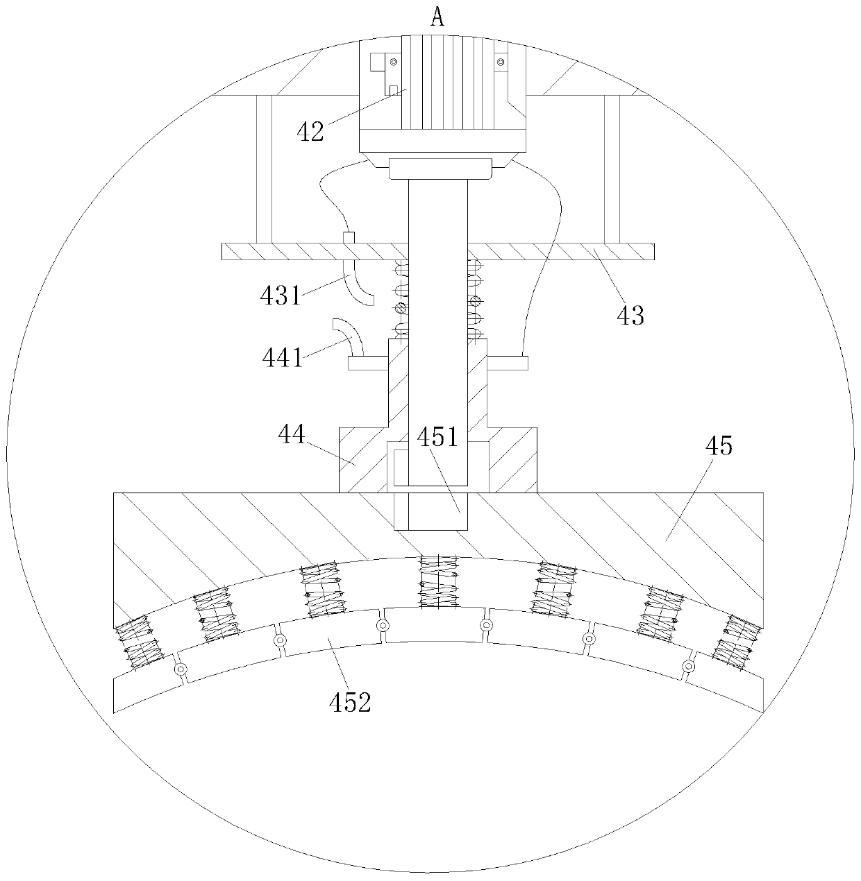 Polishing device for communication equipment production